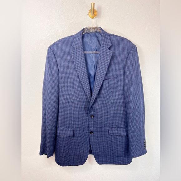 Lauren Ralph Lauren Classic Tweed Plaid 3 Button Closure Blazer